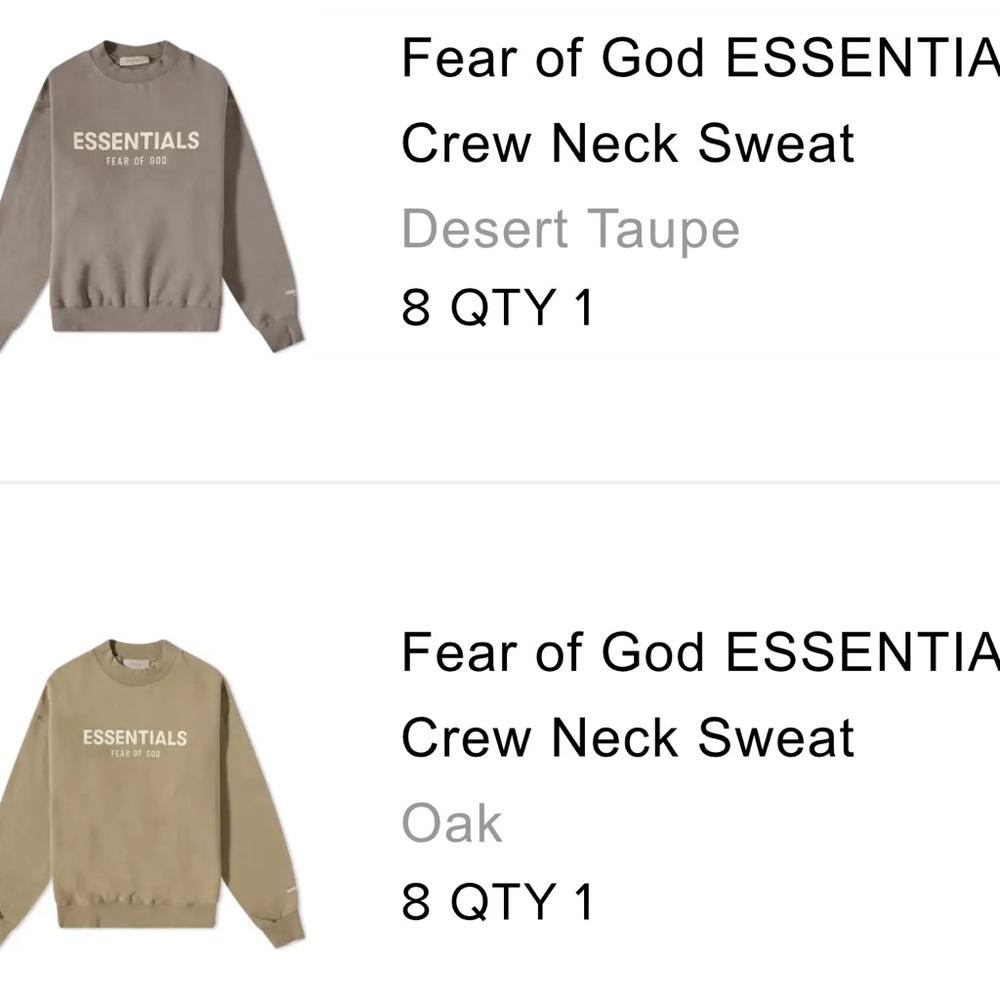 Never worn authentic fear of god sweaters